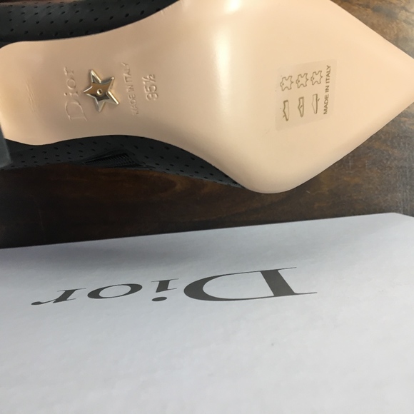 Dior Black Leather Dior Action Heel Ankle Boots - Picture 7 of 7